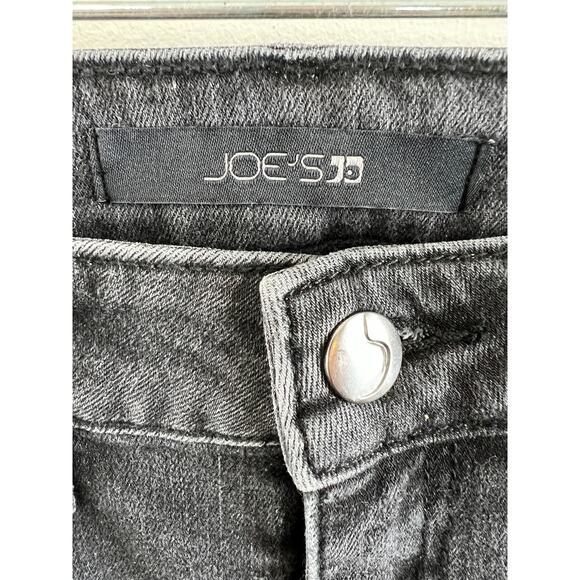 Joe's Jeans Black Cotton Blend High Rise Wide Leg Cropped Denim Jeans Size 27 - Picture 5 of 7